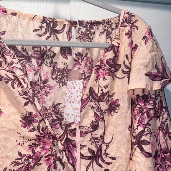 Free People Sunbaked Swing Dress in Peach Combo - Picture 5 of 10